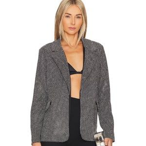 Aya Blazer in Silver Steve Madden